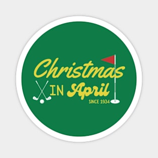 Christmas in April Funny Golf Majors and Tournaments Magnet